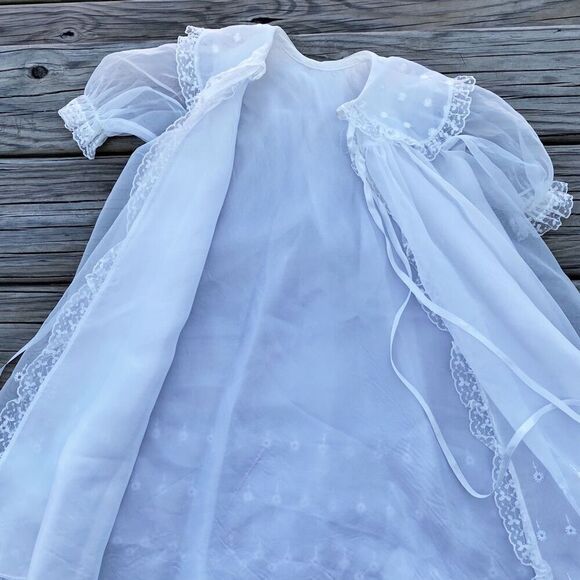 Vintage White Tie-Front Infant Jacket - Picture 3 of 7